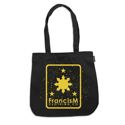 SPLATTER TOTE BAG (BLACK/GOLD)