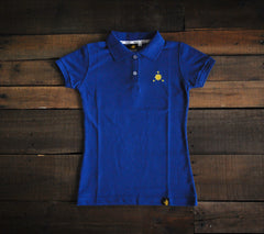 Women's Polo Shirt (Royal Blue/Yellow Logo)