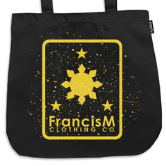 FrancisM Bundle Deal 19 (Splatter Tote Bag Black/Gold, Sticker Pack V3 & F. Word Mug Black)