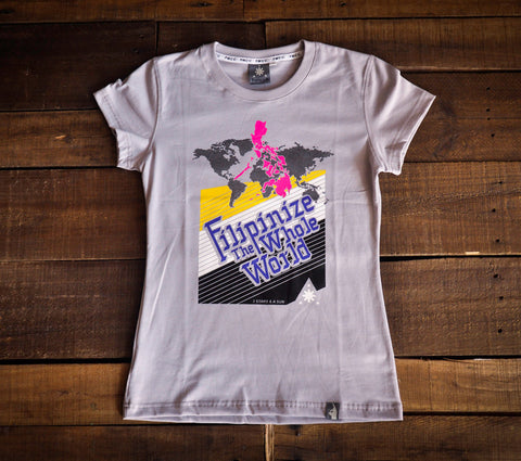 Women's Filipinize Map (Light Gray)