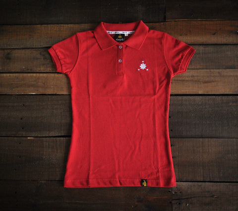 Women's Polo Shirt (Red/White Logo)
