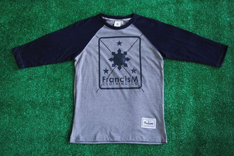 Men's Raglan Logo (Navy Blue/Acid Gray)