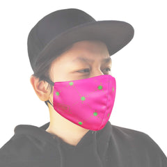 FRANCISM FACE MASK MONOGRAM (PINK/GREEN)