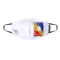 FRANCISM FACE MASK WARPED LOGO WHITE